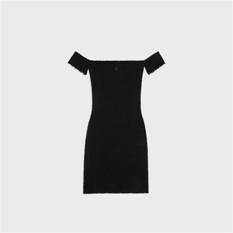 celine mini dress miramar|TRIOMPHE MINI DRESS IN GAUFFERED SILK .